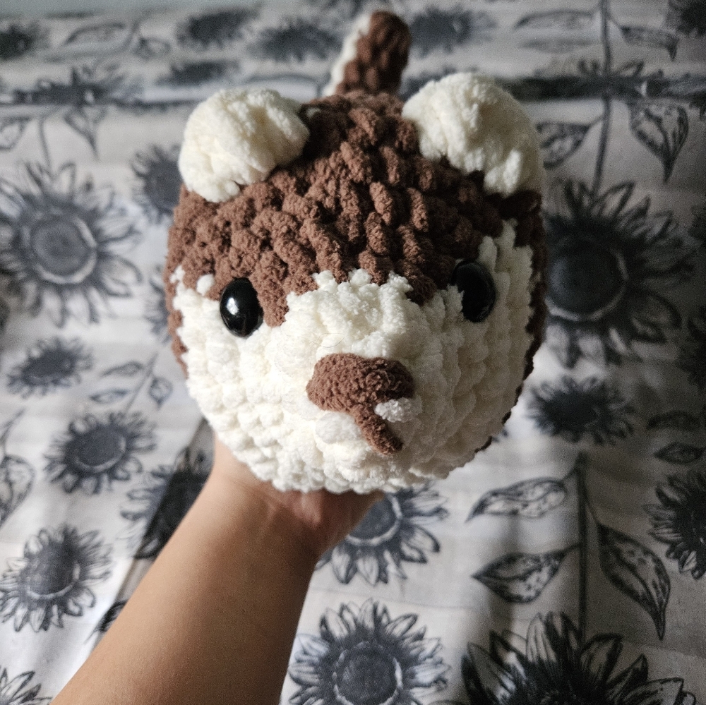 Brown Crochet Loaf Husky Dog